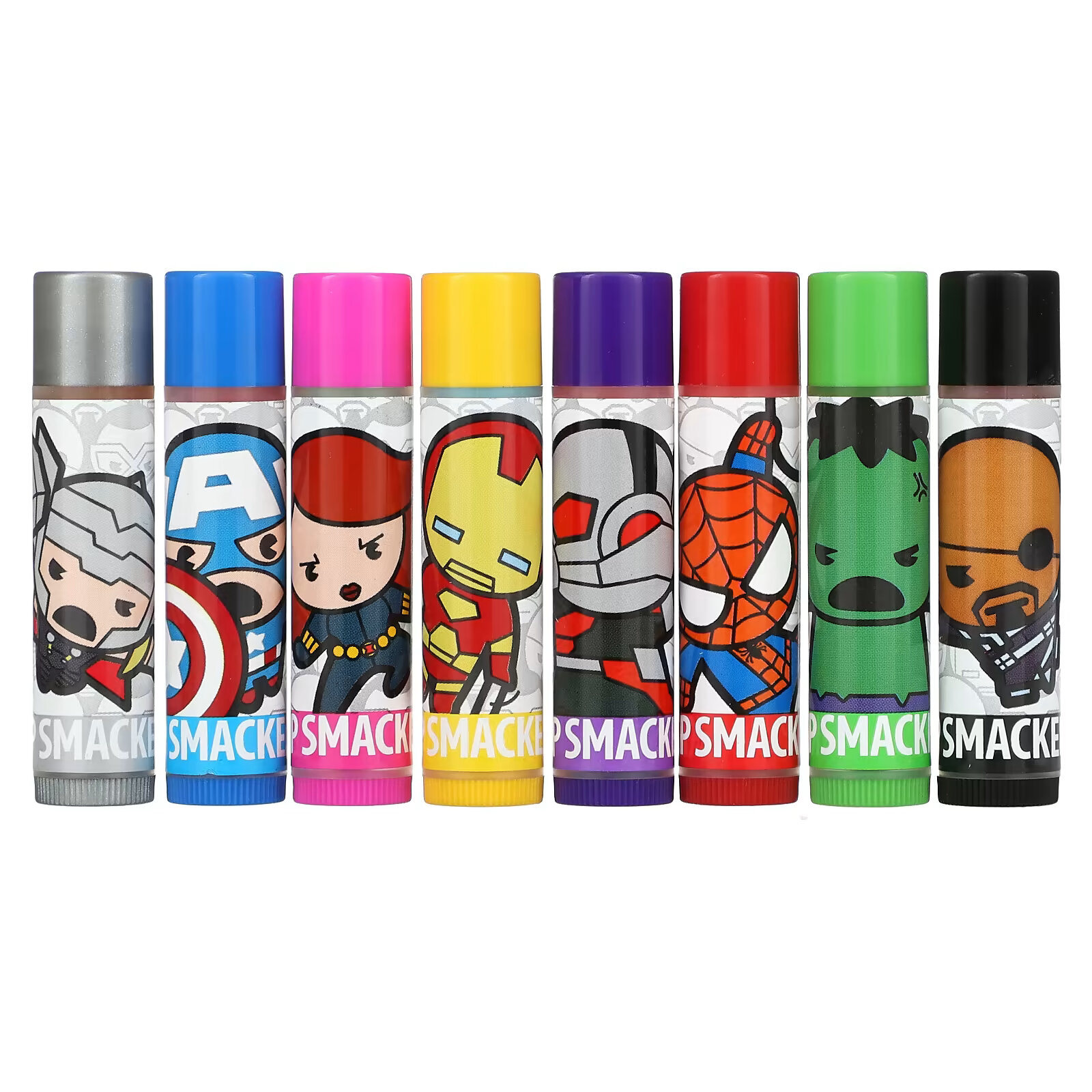 Lip Smacker, Marvel Avengers, набор бальзамов для губ, для вечеринки, 8 штук lip smacker marvel avengers набор бальзамов для губ для вечеринки 8 штук