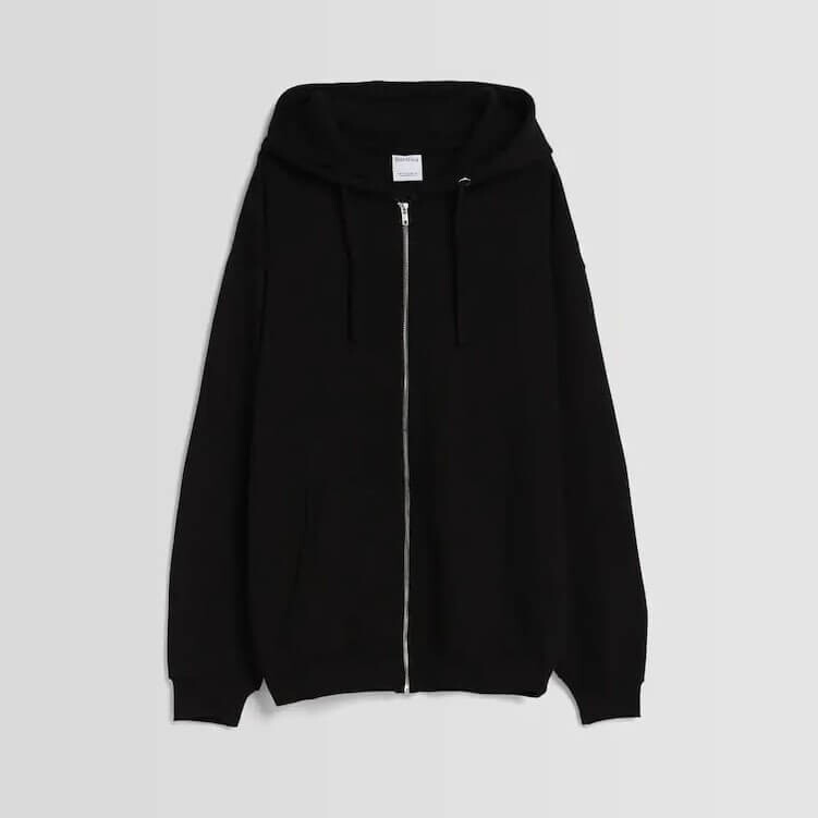 

Толстовка Bershka Zip-up, черный