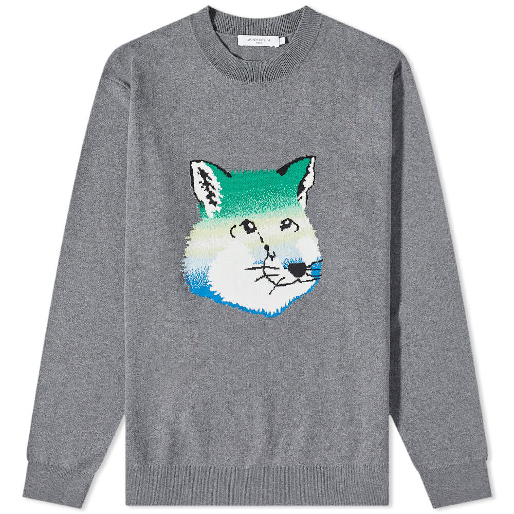 

Толстовка Maison Kitsune Vibrant Fox Head Intarsia Comfort Pullover