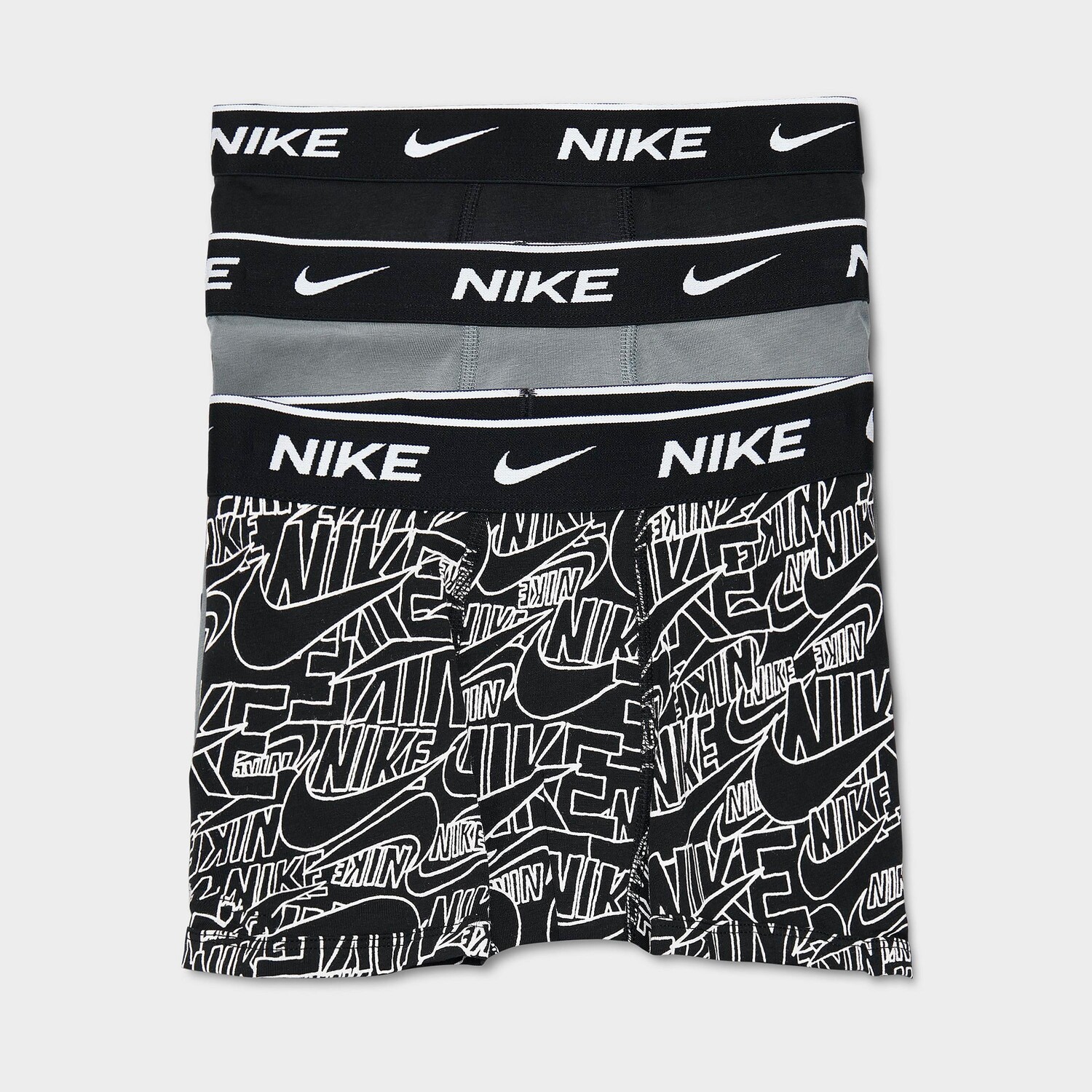 

Детские хлопковые трусы-боксеры с принтом Nike Everyday (3 шт.), черный