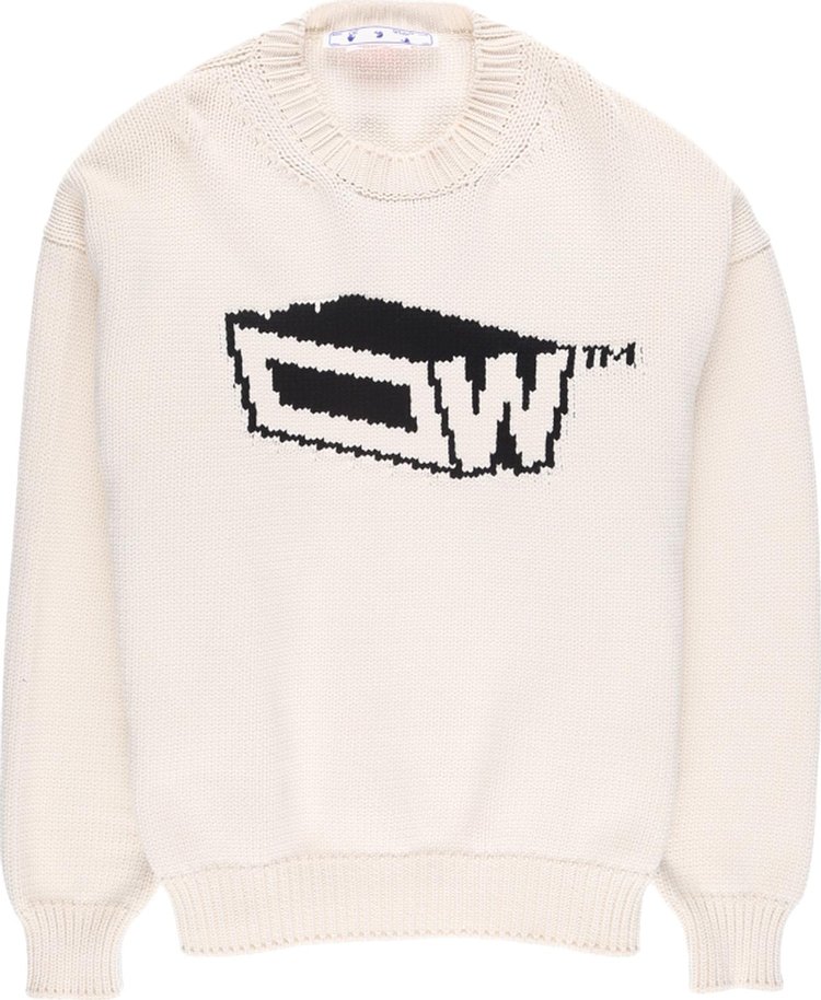 Толстовка Off-White Graffiti Zine Crewneck 'Off White', кремовый - фото