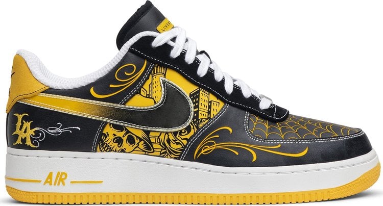 Лимитированные кроссовки Nike Livestrong x Air Force 1 Low Supreme TZ LAF 'Mr. Cartoon', желтый - фото