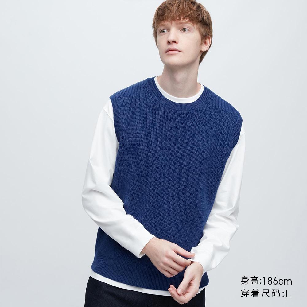 

Свитер вязаный унисекс Uniqlo, синий