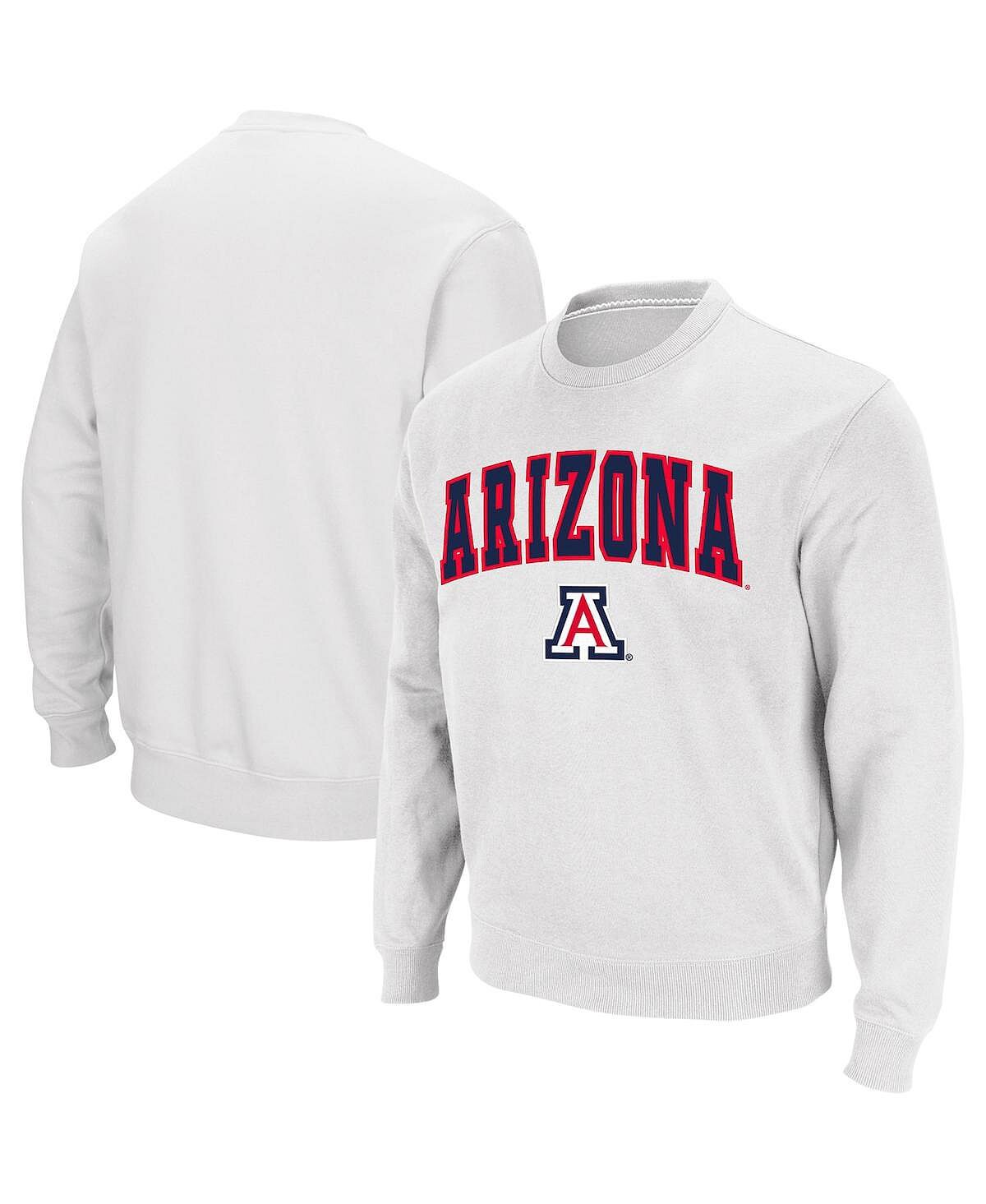 

Мужская белая толстовка arizona wildcats с круглым вырезом и логотипом arizona wildcats Colosseum, белый