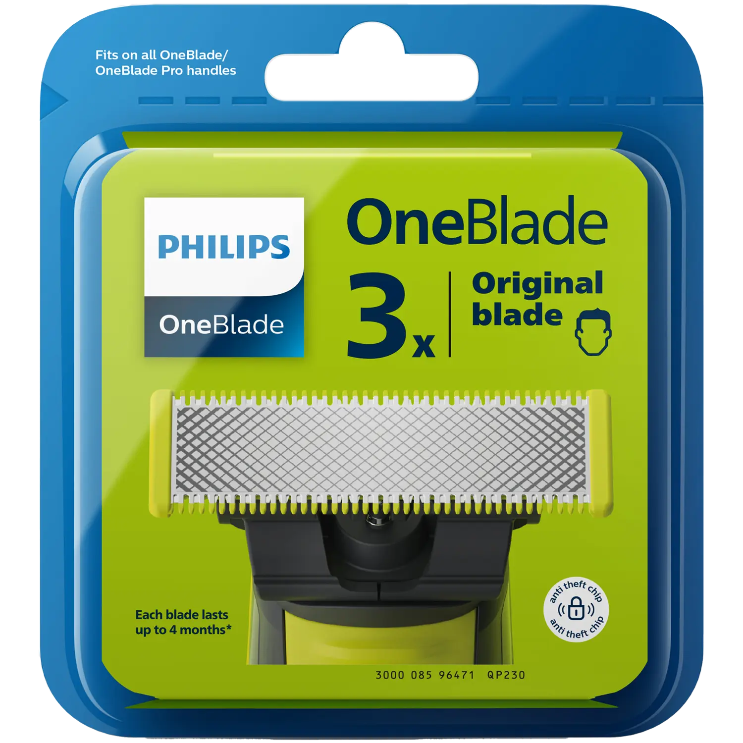 

Philips Oneblade QP230/50 сменные лезвия, 3 шт/1 упаковка