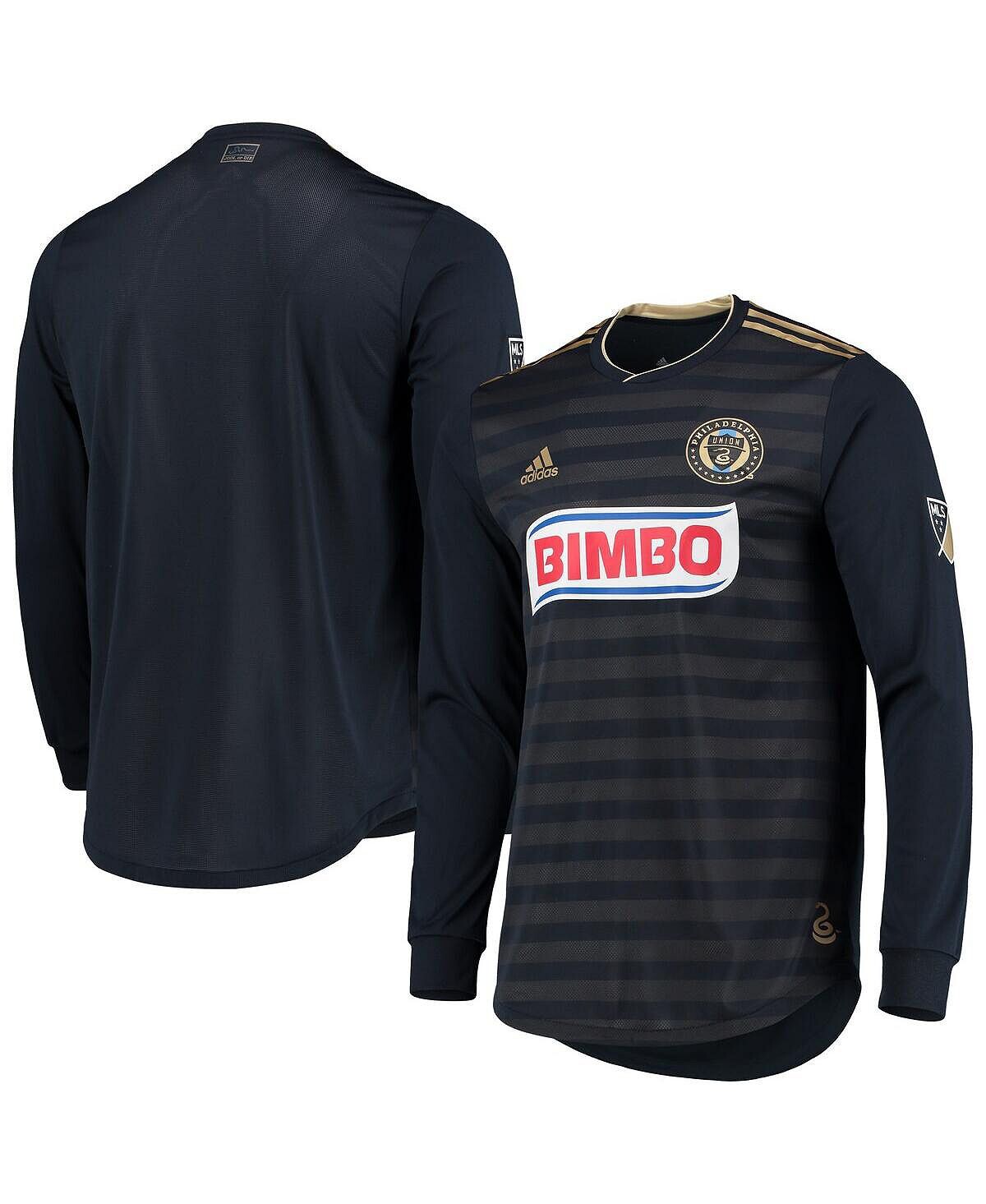

Мужская темно-синяя футболка philadelphia union 2018 away authentic с длинным рукавом adidas, синий
