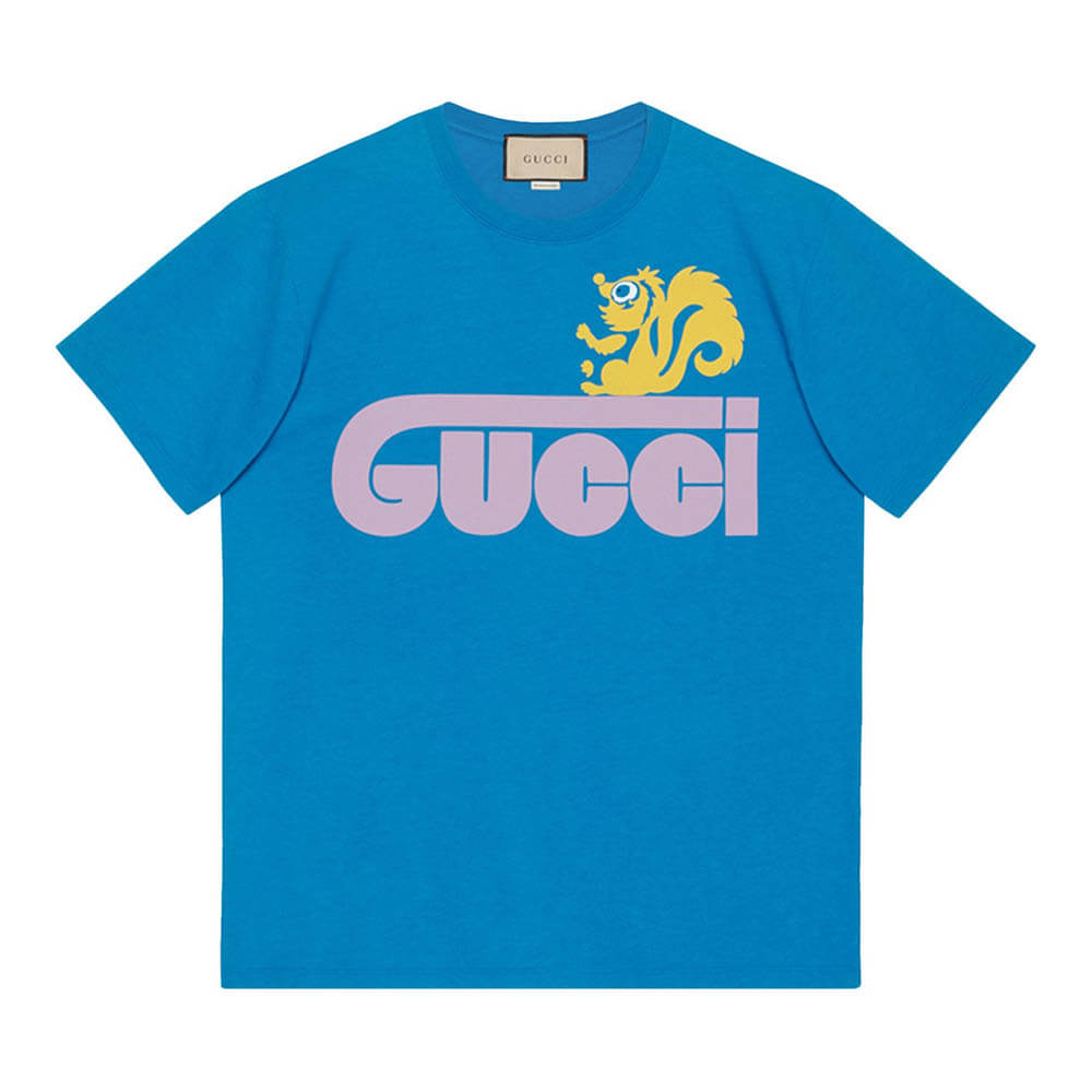 Футболка Gucci Retro Skunk Print, голубой футболка nike with retro chest print голубой