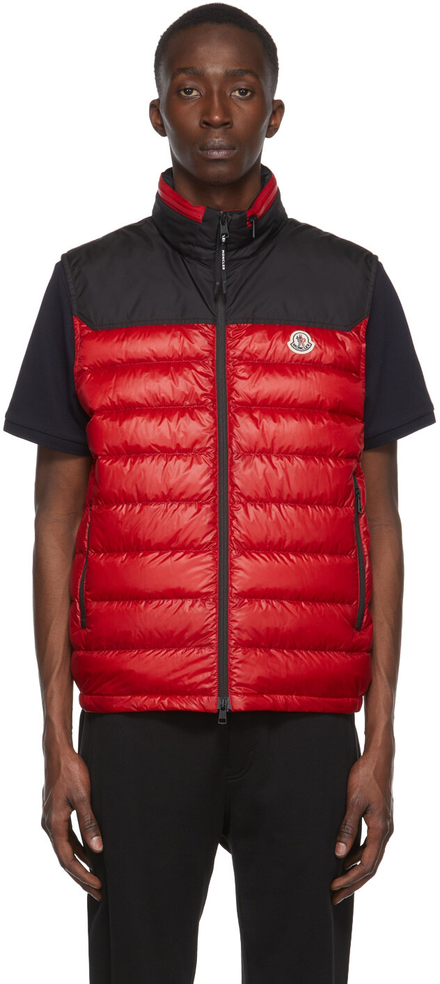 

Красный пуховый жилет Ortac Moncler