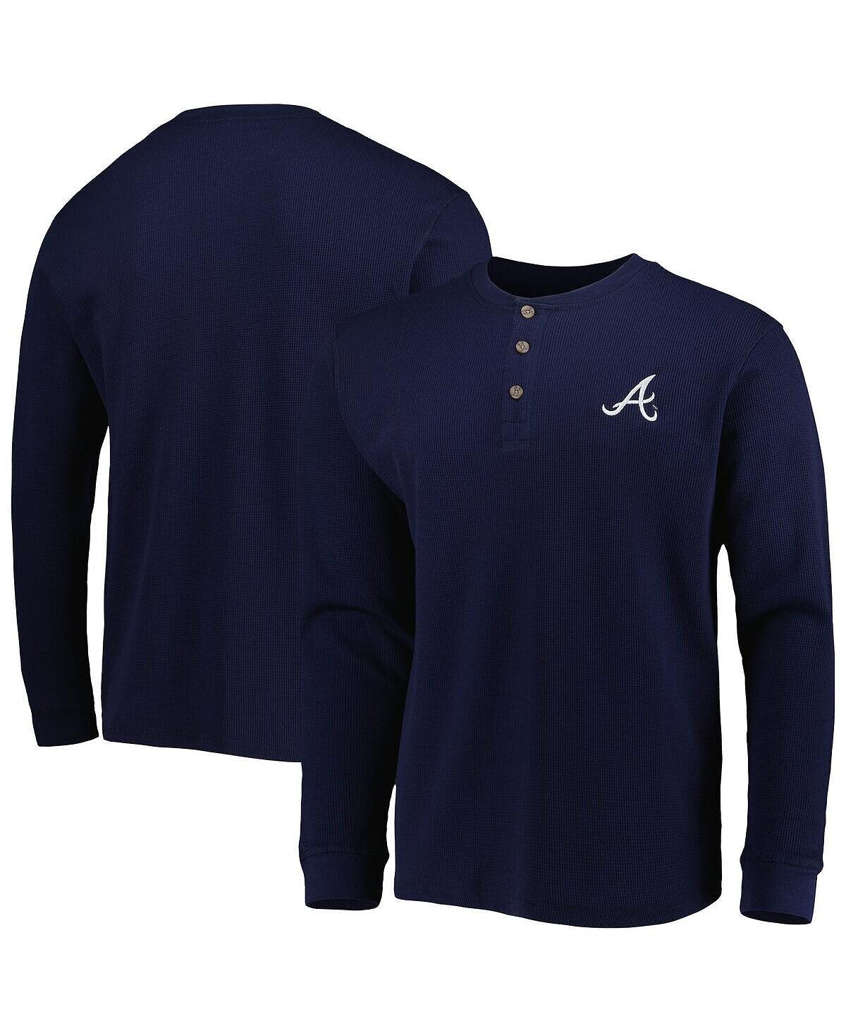 

Мужская футболка с длинным рукавом atlanta braves maverick темно-синего цвета Dunbrooke, синий