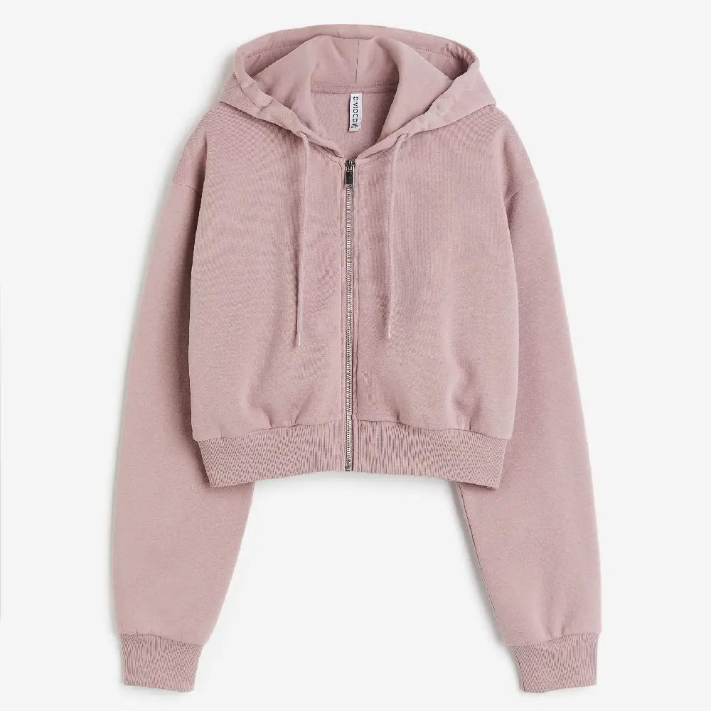 

Толстовка H&M Short Hooded Sweatshirt, розовый