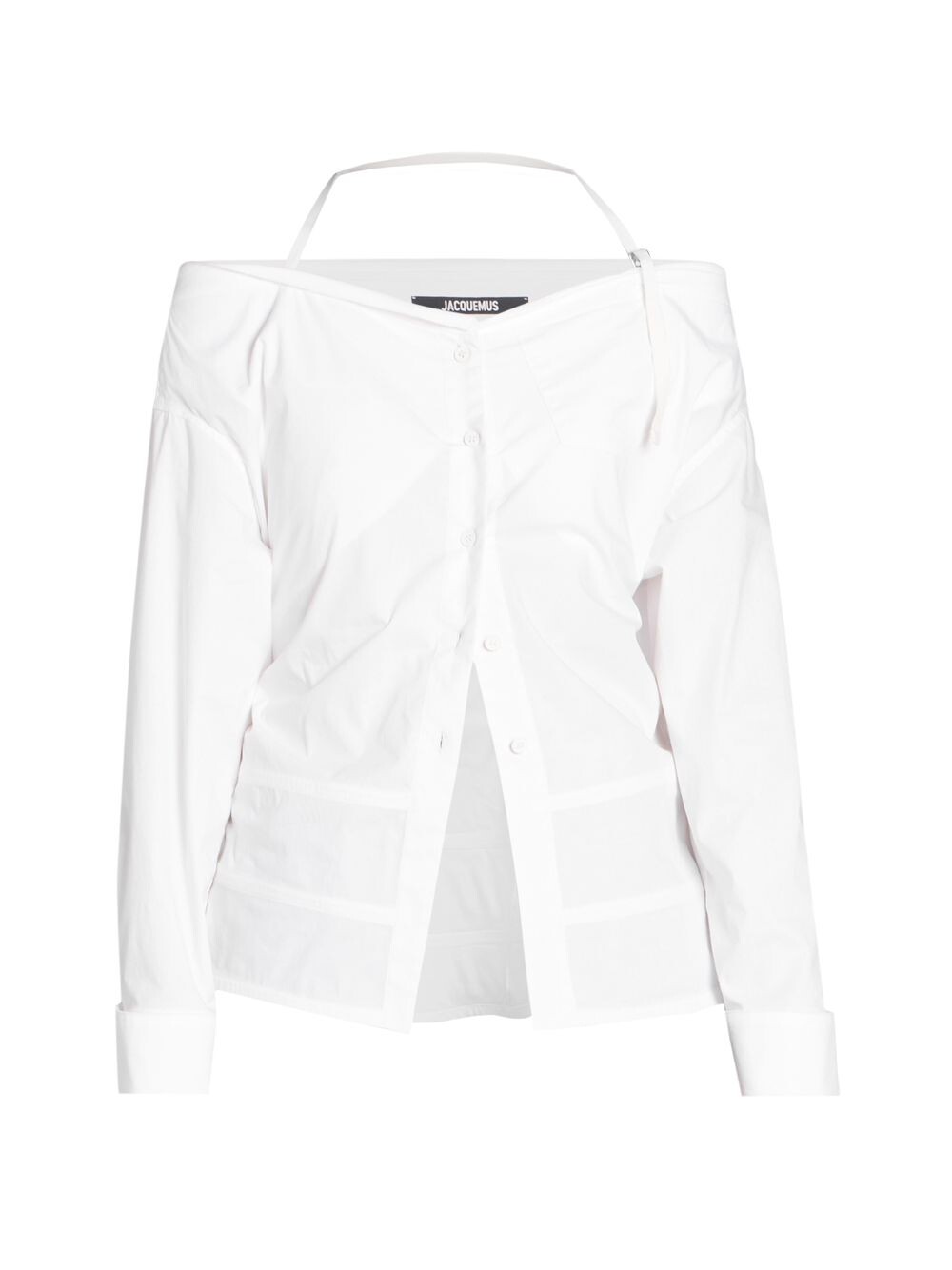 

Рубашка с пуговицами спереди Peplo Halter Jacquemus, белый