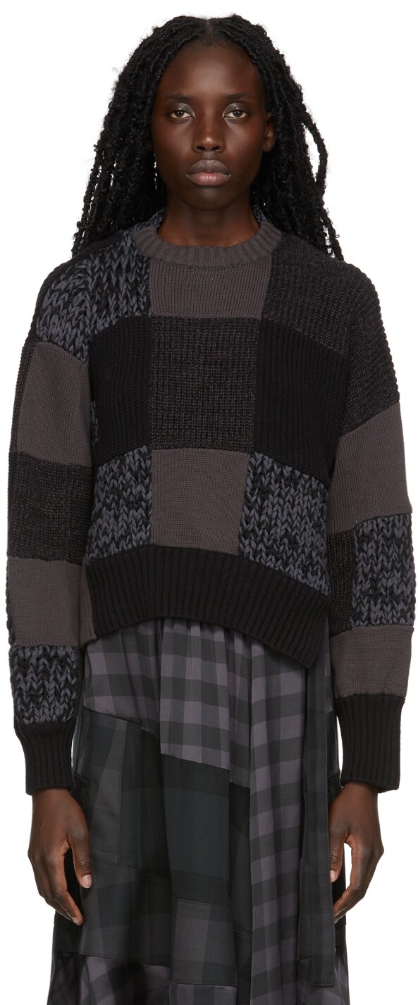

Серо-черный свитер в клетку Buffalo sacai