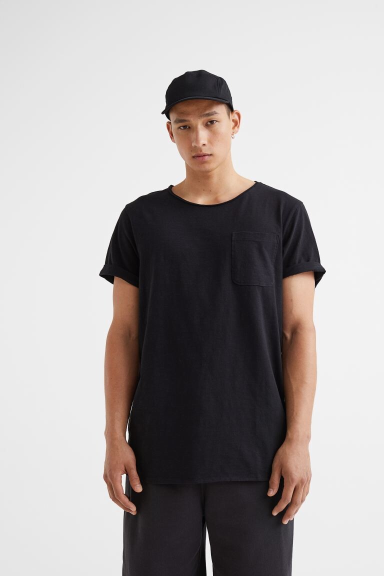 

Длинная футболка H&M, черный