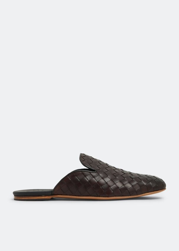 

Слиперы BARRETT Leather woven slippers, коричневый
