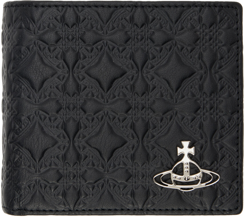 

Черный кошелек с тиснением Vivienne Westwood