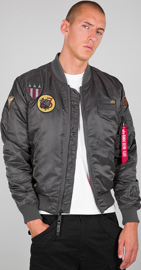 

Куртка Alpha Industries MA-1 Air Force, серо-черная