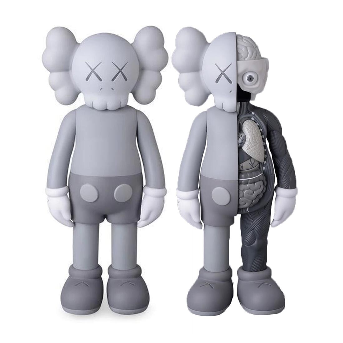 

Набор виниловых фигурок Kaws Companion Flayed & Companion Open Edition, серый