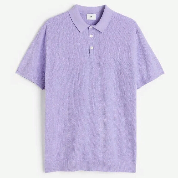 

Футболка поло H&M Regular Fit, сиреневый