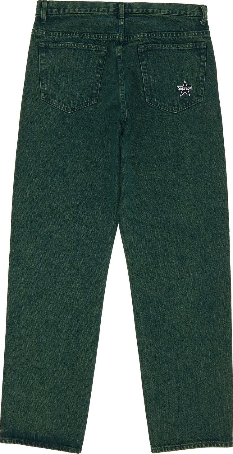 Джинсы Supreme Regular Jean 'Overdyed Green', зеленый – заказать