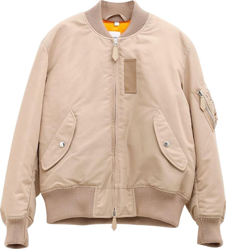

Куртка Burberry Logo Print Bomber Jacket 'Soft Fawn', загар, Коричневый