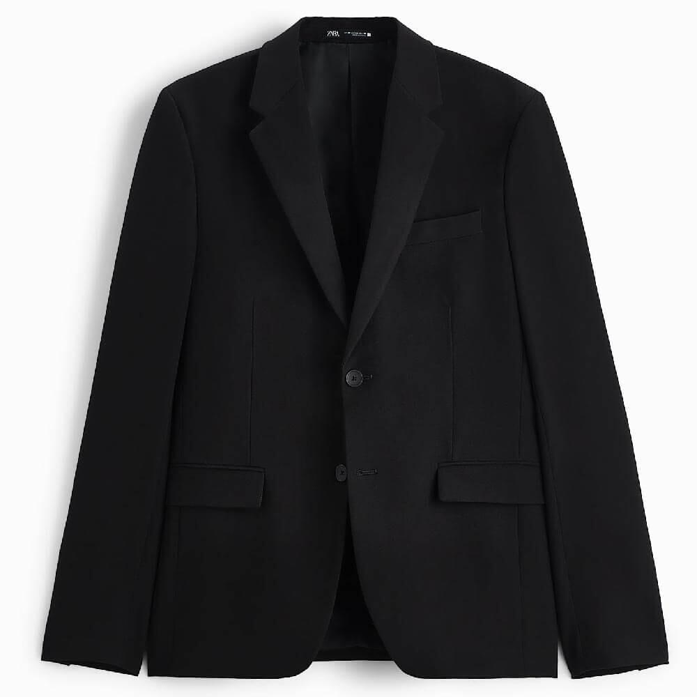 

Пиджак Zara Slim-fit Suit, черный