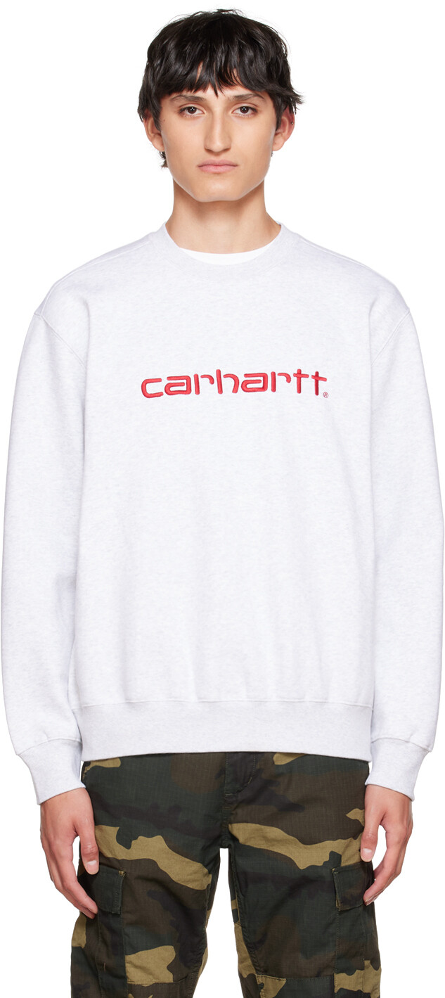 

Серый свитшот с вышивкой Carhartt Work In Progress