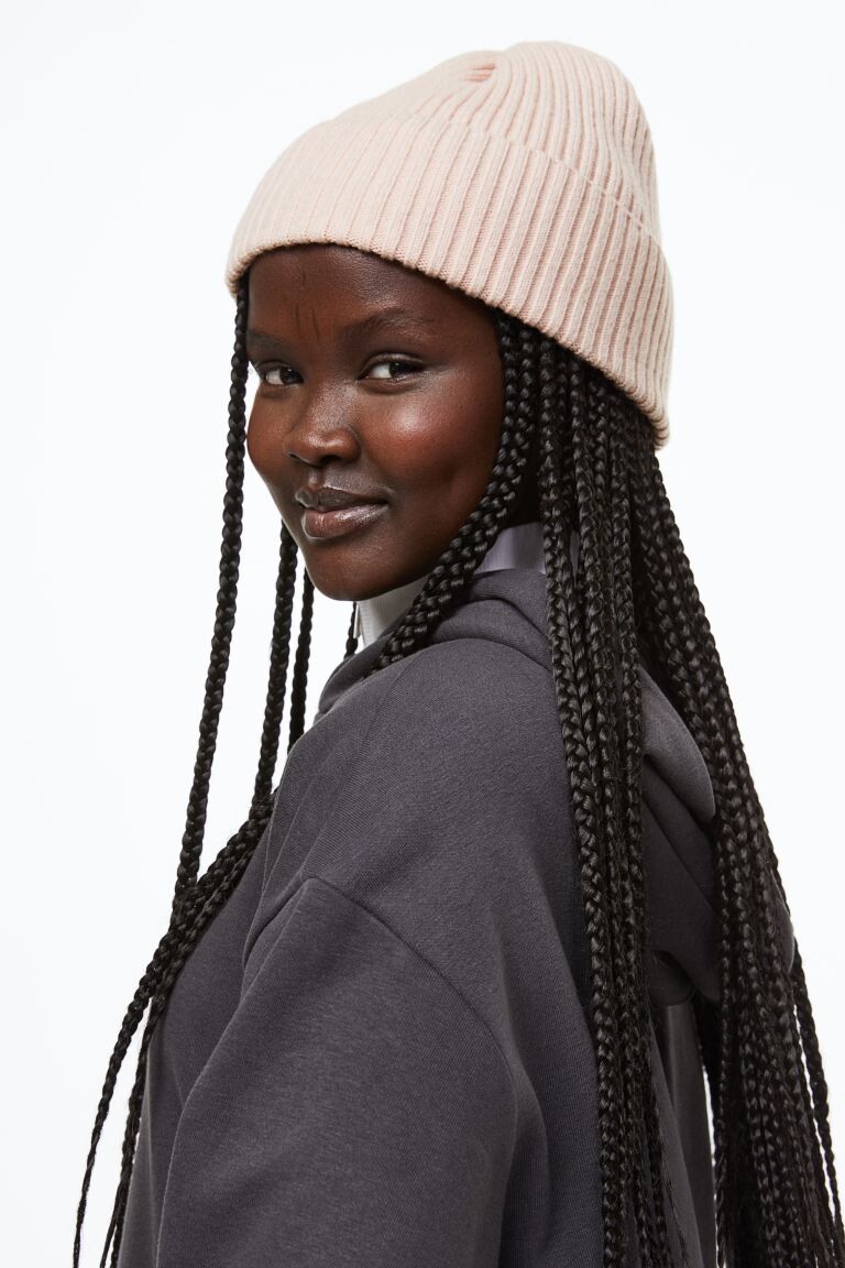 

Вязаная шапка H&M, светло-розовый