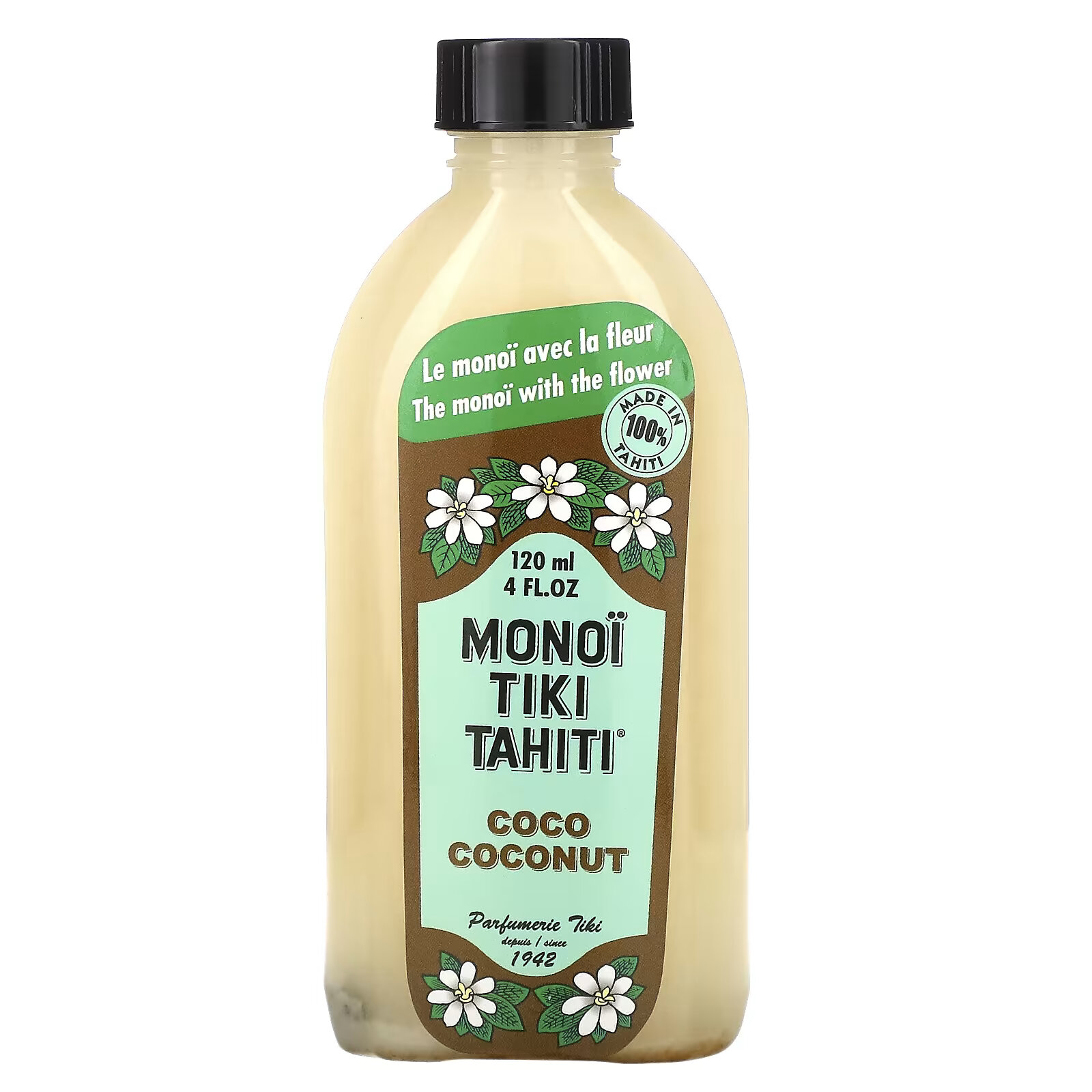 Monoi Tiare Tahiti, Кокосовое масло, 4 жидких унций (120 мл) monoi tiare tahiti ваниль 4 жидких унции 120 мл