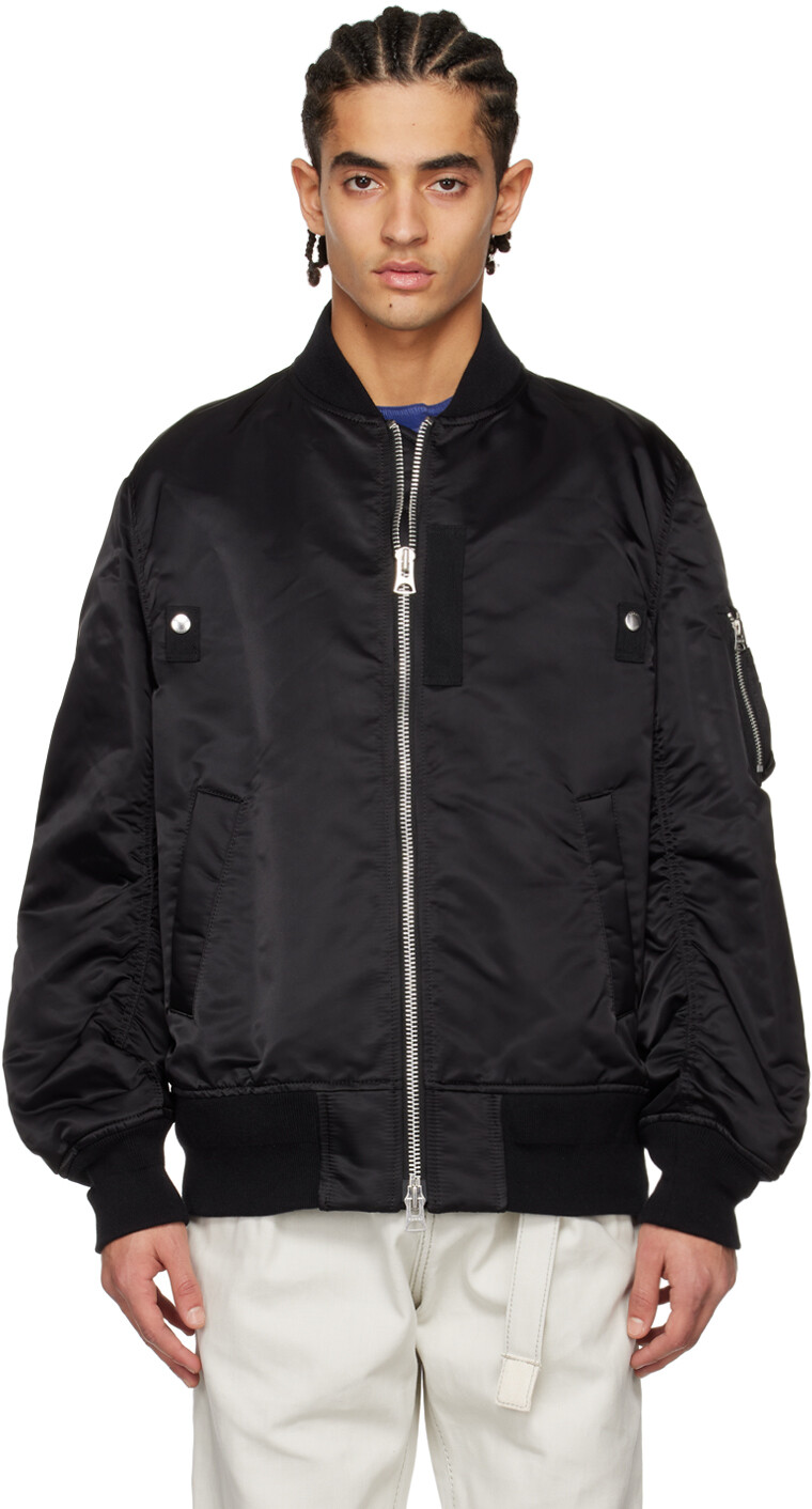 

Черный бомбер MA-1 sacai