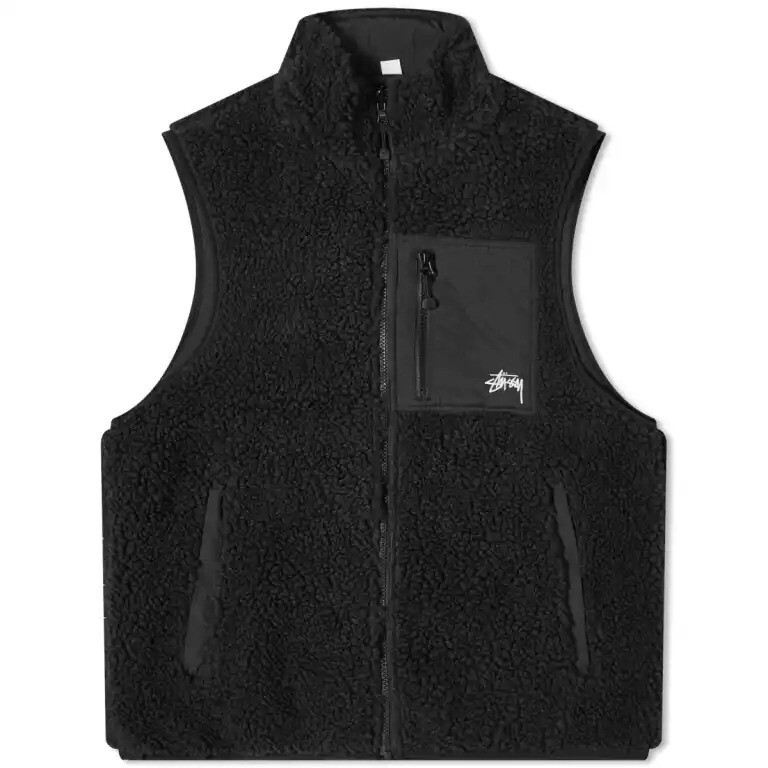

Жилет Stussy Sherpa Reversible Fleece, черный