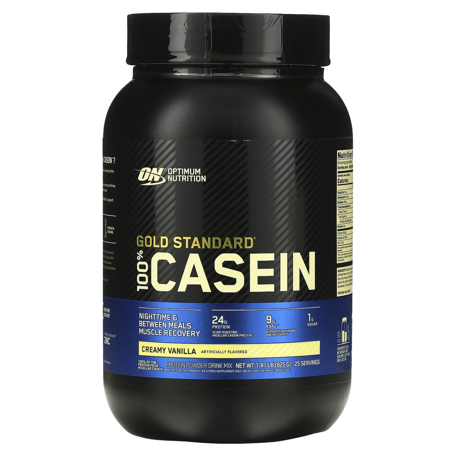 

Золотой стандарт, 100% казеин, сливочная ваниль, 825 г (1,81 фунта), Optimum Nutrition