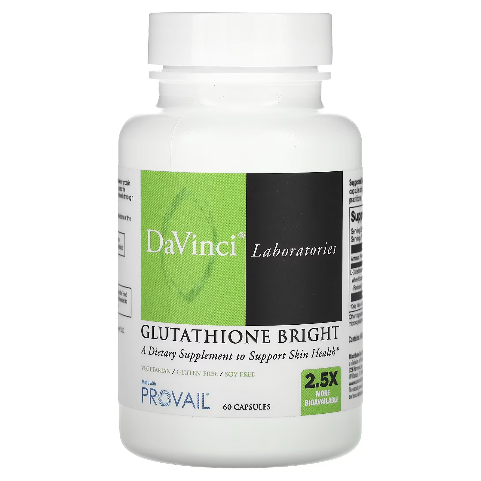 DaVinci Laboratories of Vermont Glutathione Bright 60 капсул брамбс ханс юрген лучевая диагностика желудочно кишечный тракт
