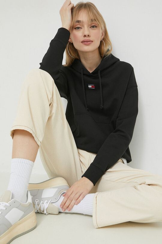 

Хлопковая толстовка Tommy Jeans, черный