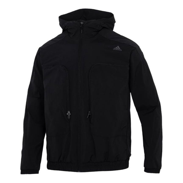 цена Куртка adidas Cargo Athleisure Casual Sports Hooded Jacket Black, черный