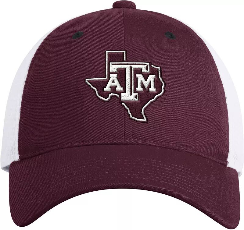 

Мужская регулируемая кепка с напуском Adidas Texas A&M Aggies Maroon Trucker