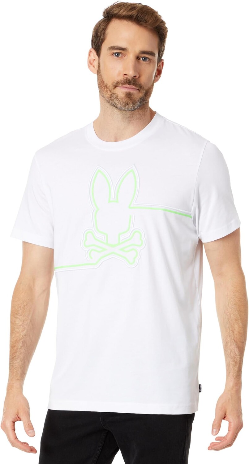 

Футболка Chester с вышитым рисунком Psycho Bunny, белый