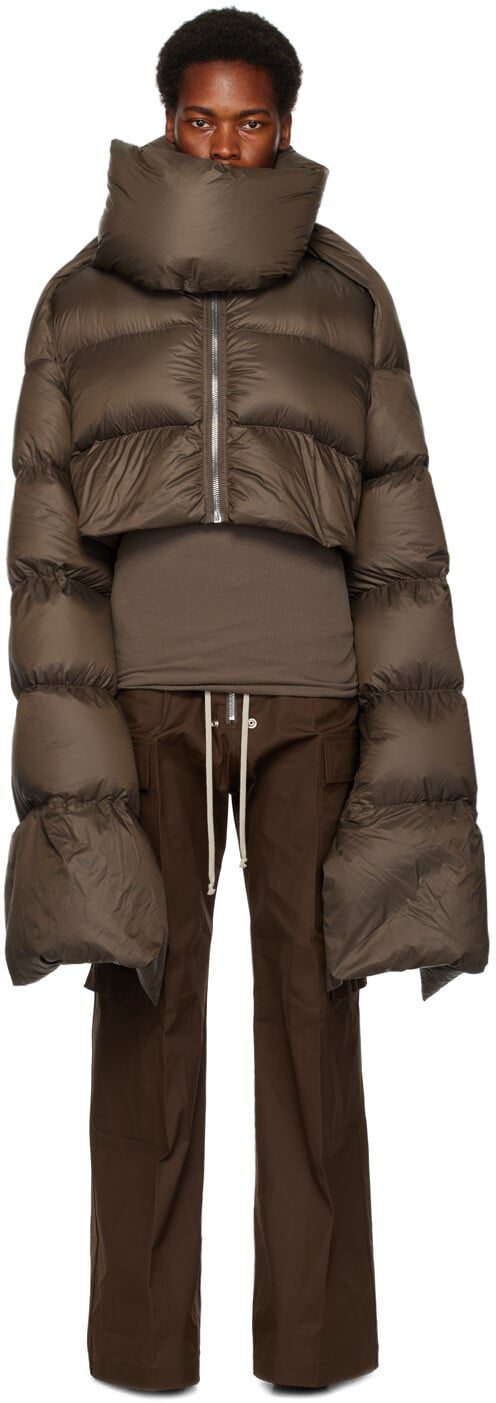 

Коричневый пуховик Rick Owens Babel Mountain