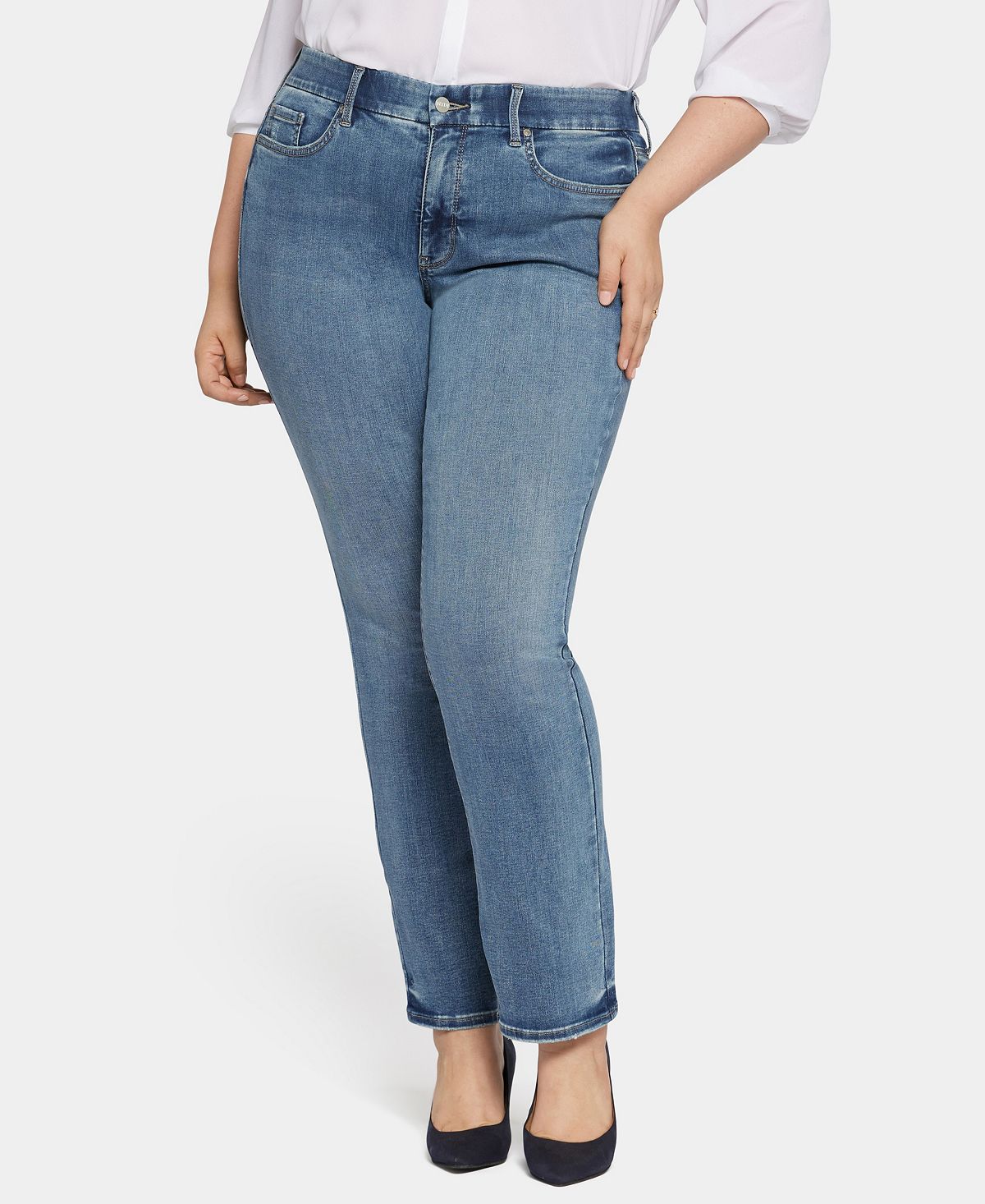 Прямые джинсы Мэрилин размера плюс с талией NYDJ
