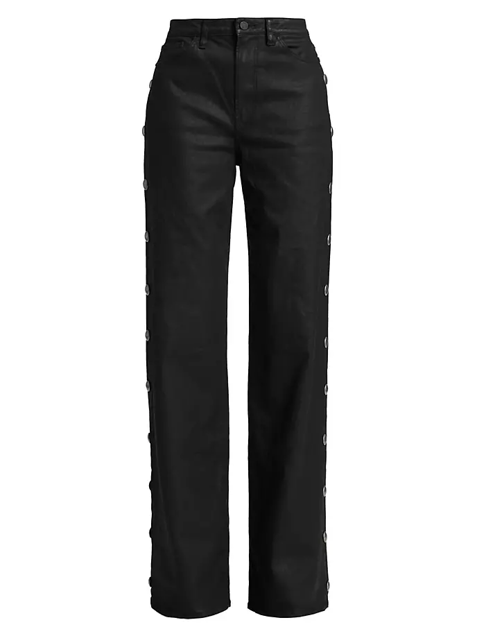 

Джинсы широкого кроя из эластичного хлопка с флипами 3X1, цвет coated noir w studs