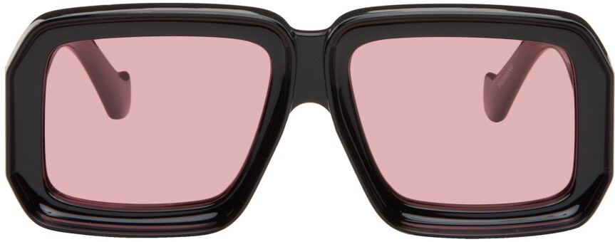 

Черный - Солнцезащитные очки-маска Paula's Ibiza Dive In Mask Loewe, цвет Shiny black/Violet
