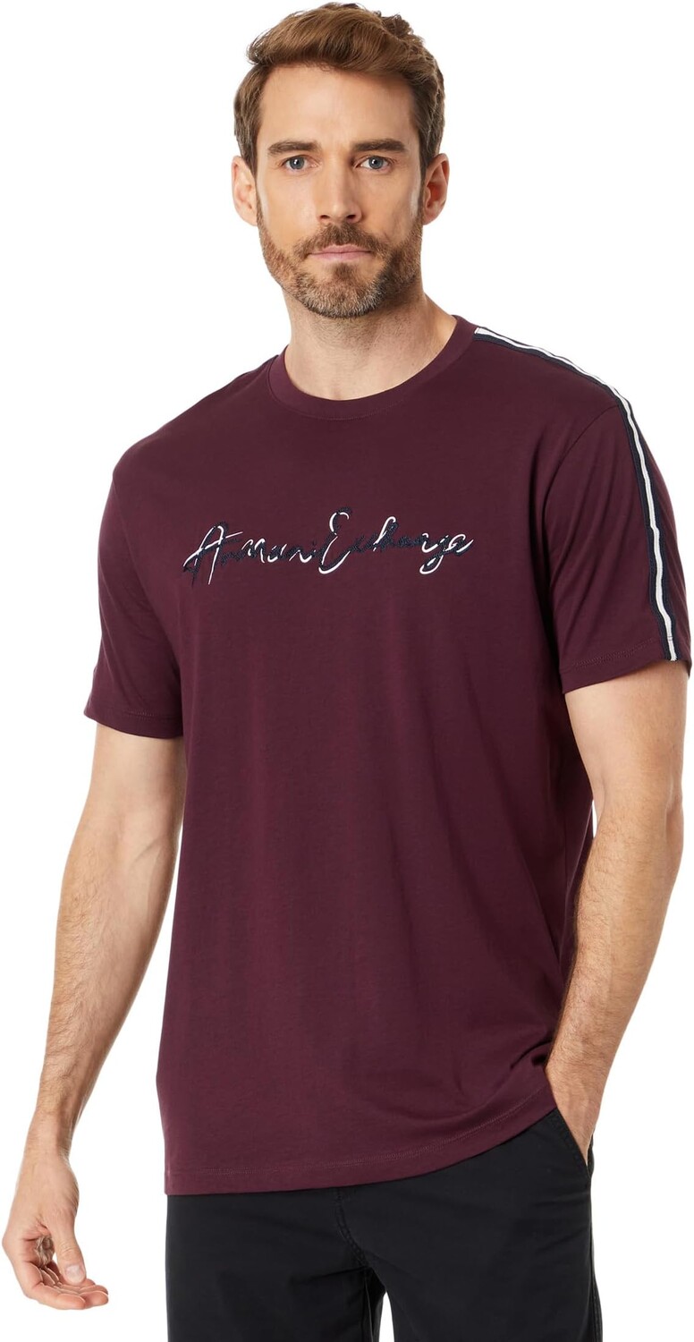 

Футболка с логотипом Armani Exchange, цвет Winetasting