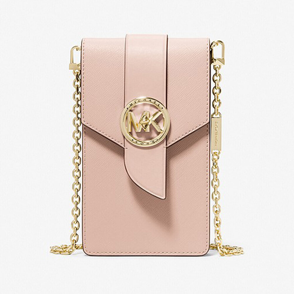 

Сумка кросс-боди Michael Michael Kors Small Saffiano Leather Smartphone, розовый
