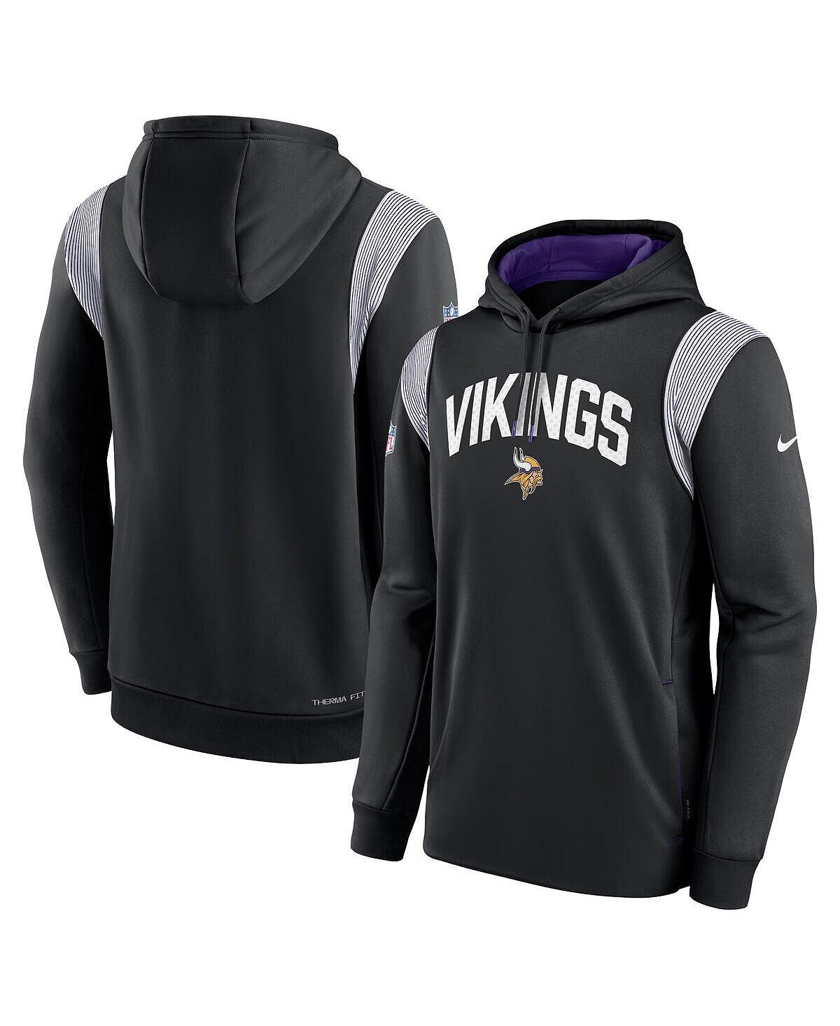 

Мужская черная толстовка с капюшоном minnesota vikings sideline athletic stack performance Nike, черный