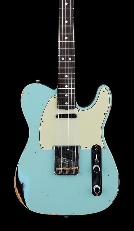 

Fender Custom Shop Empire 67 Telecaster Relic - Aged Daphne Blue over 3-Color Sunburst #25959