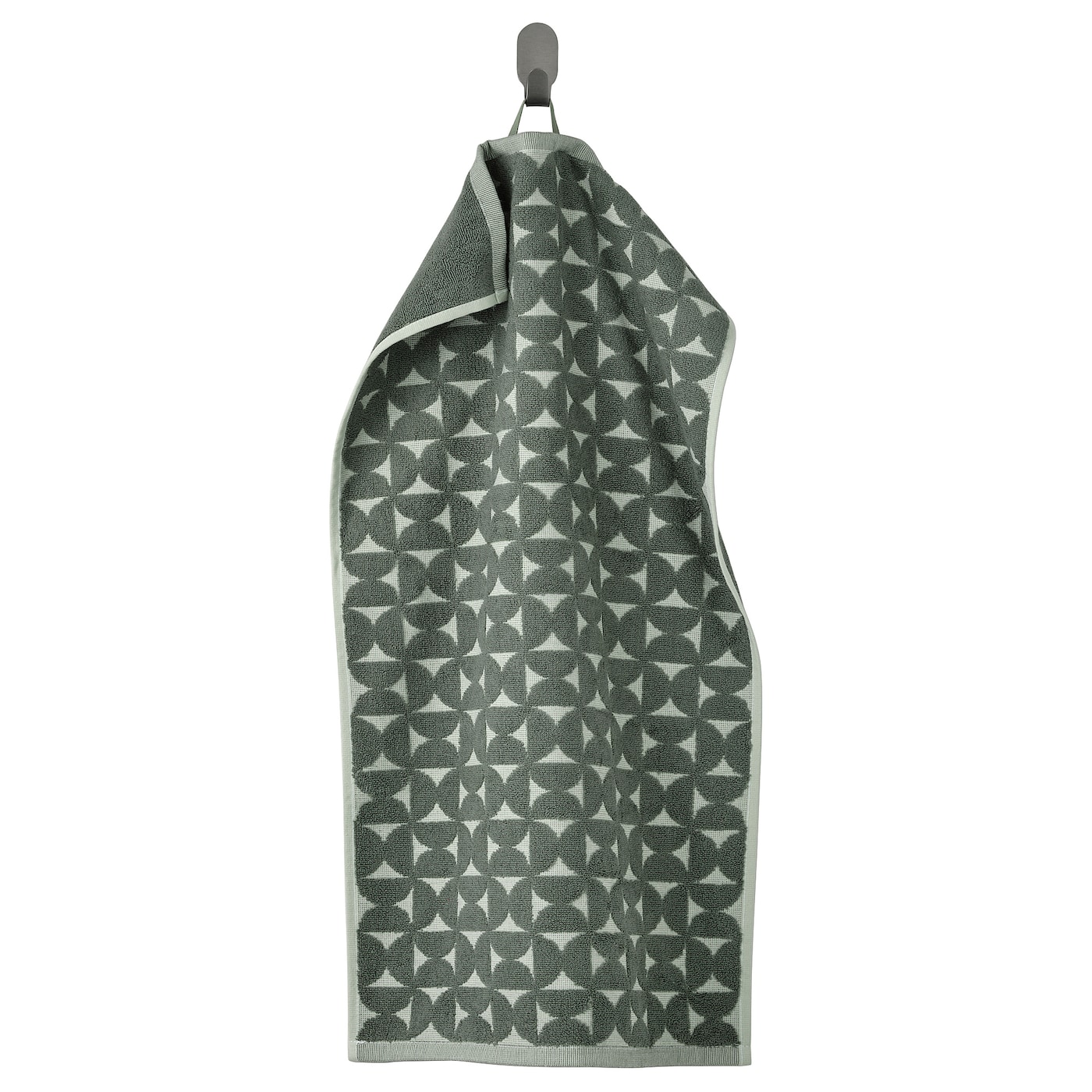 ÄNGSNEJLIKA Полотенце для рук, серый/зеленый, 40x70 см IKEA