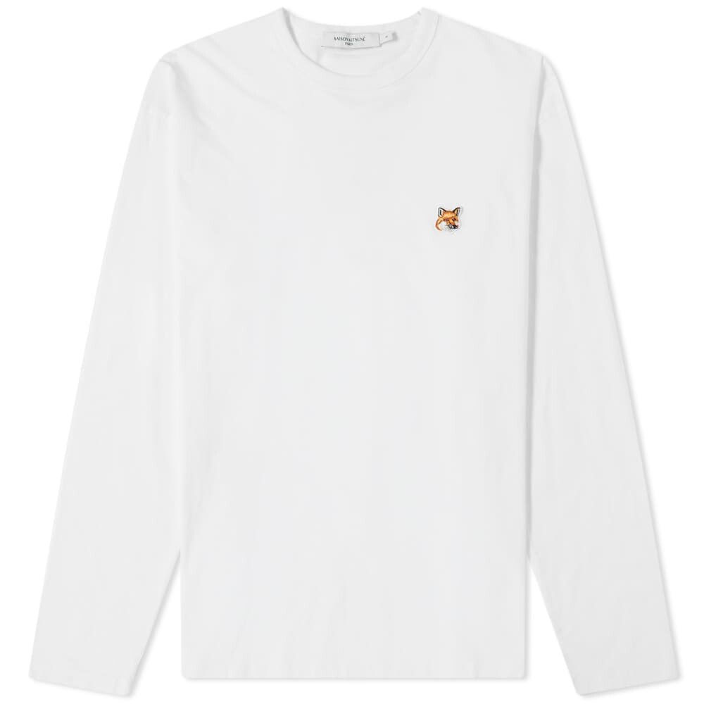 

Футболка Maison Kitsuné Long Sleeve Fox Head Patch Regular Tee, Серый