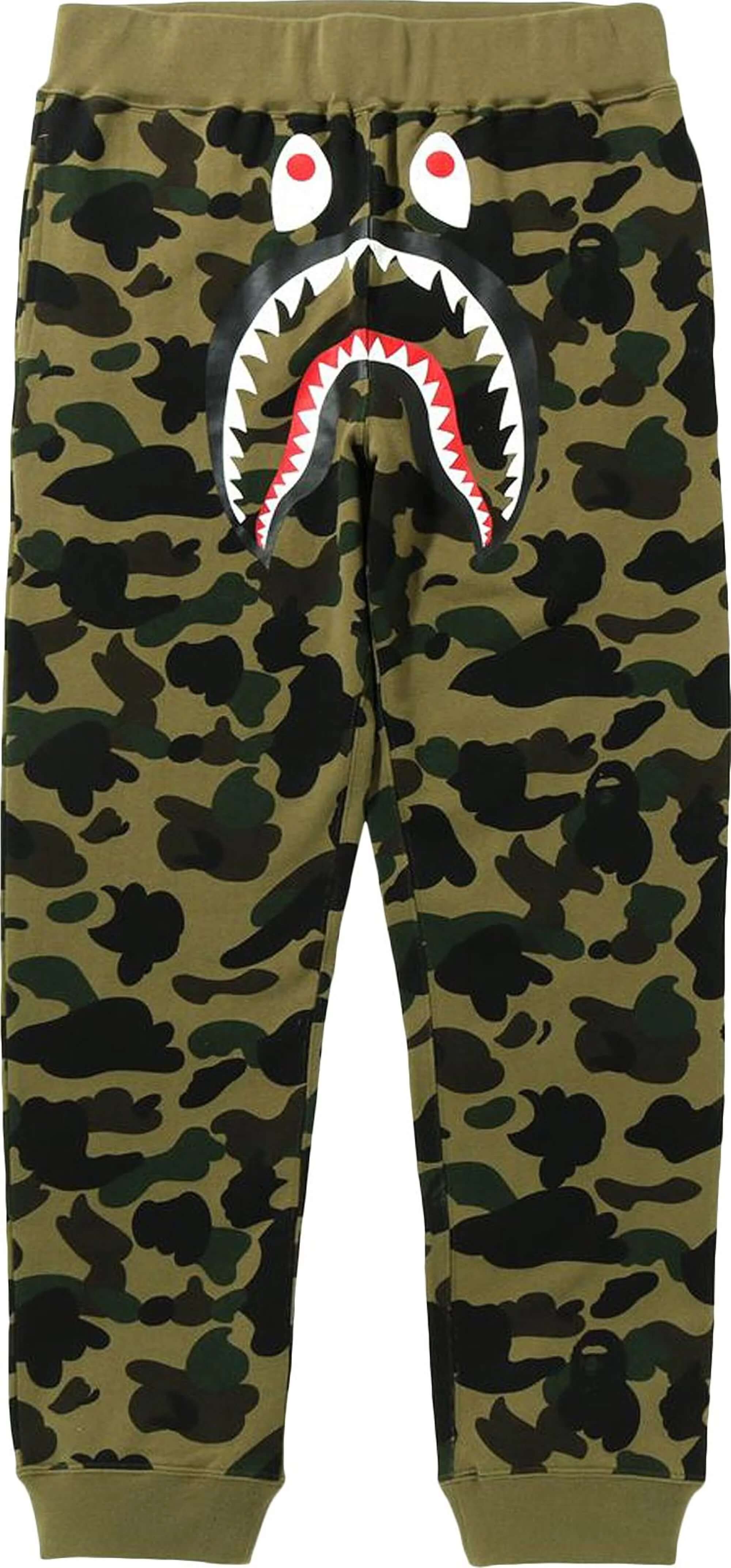 Спортивные брюки Bape 1st Camo Shark Slim, зеленый - фото