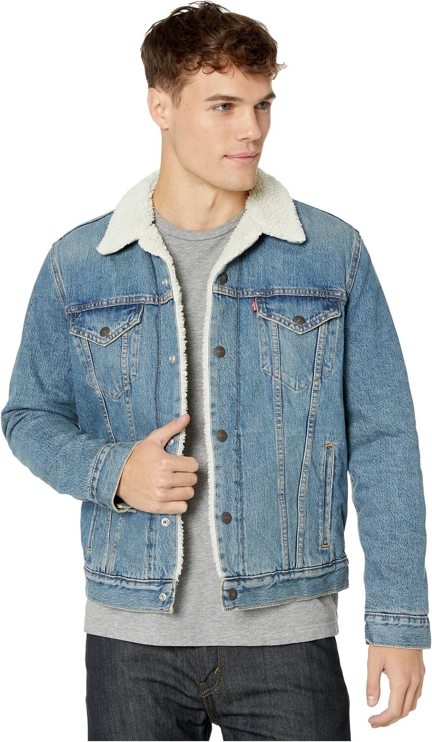 Levis sherpa jacket mustard sales