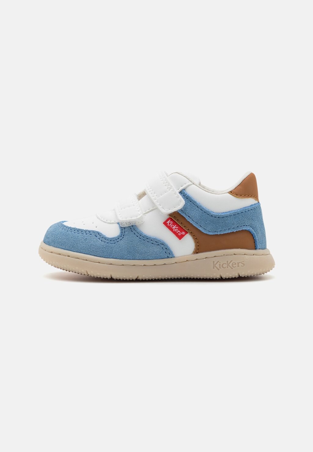 

Туфли на липучке KICKMOTION Kickers, цвет blanc/camel/bleu