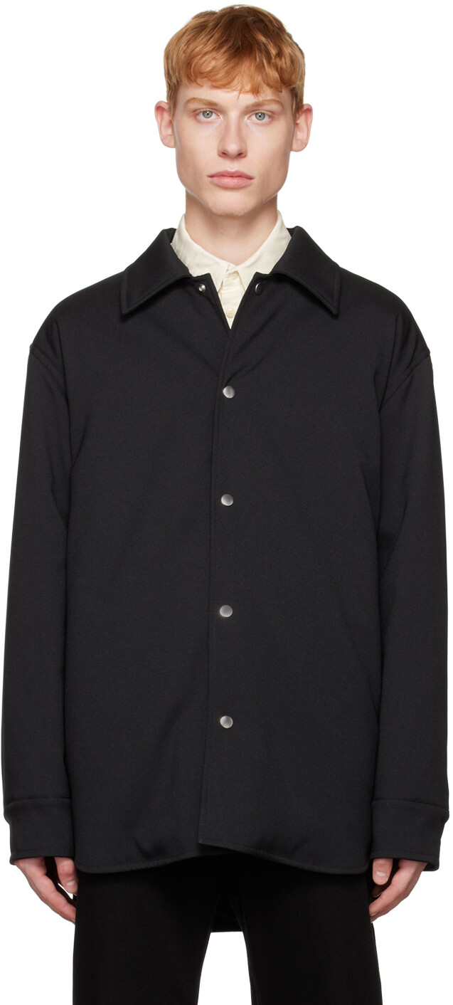 

Черная утепленная рубашка Jil Sander, Черный